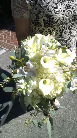 White Hydrangea calla lily bridal 