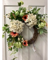 White Hydrangea Wreath Wreath