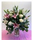Dozen White Roses w/ Lilies 
