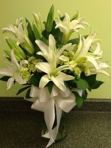 White lillies Vase Arrangement