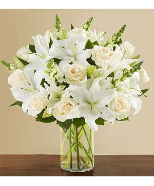 White Majesty Sympathy Vase