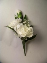 White Mini Carnations  We can use different color flower, ribbon , etc.