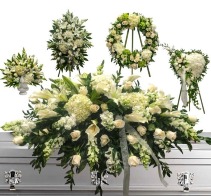 White Mixed 5 Piece Sympathy Set 