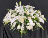 White Mixed Floral  Casket Spray