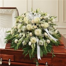 White Mixed Half Casket Cover  