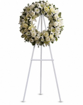 White mixed sympathy wreath Funeral Wreath