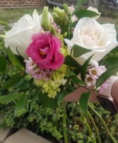 White O'Hara Handtied Prom  bouquet