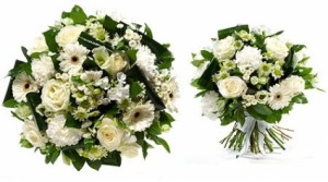 White on White Hand Tied  Bouquet