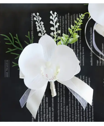 White Orchid Boutonniere in Newmarket, ON | FLOWERS 'N THINGS FLOWER & GIFT SHOP