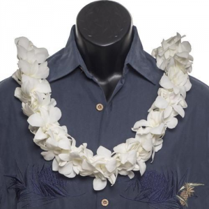 White Orchid Lei * Double Strung ** Local Pick Up or Delivery only ** Call for availability **