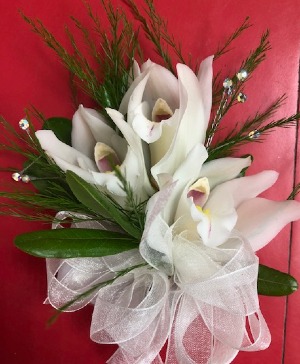 White Orchid Prom Corsage