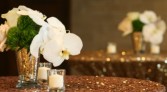White Orchid  Pub Table Centerpieces