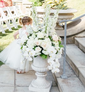 White Orchid  Wedding Ceremony Flowers