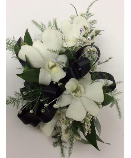 White Orchids Corsage