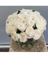 White Pave Rose Bubble 