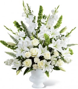 white perfection funeral urn