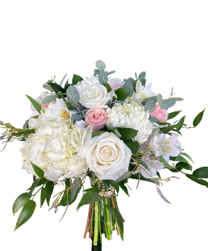 White & Pink Brides Bouquet  Bouquet