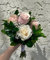 White & Pink Rose Bouquet 