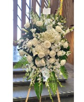 White premium standing spray  Funeral 