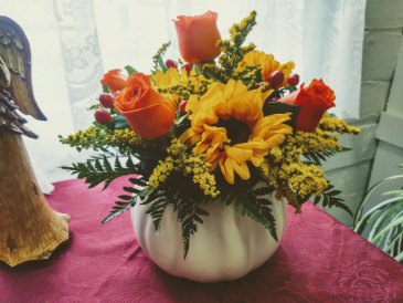 White Pumpkin Arrangement