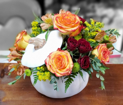 White Pumpkin Bouquet Fall