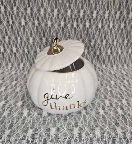 White Pumpkin Container 