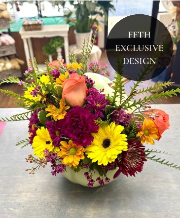 Sage Pumpkin Splendor Fall Floral Arrangement in Loganville, GA | Flowers From The Heart