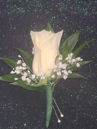 White Rose Boutonniere FHF-801 ****Pick Up only****