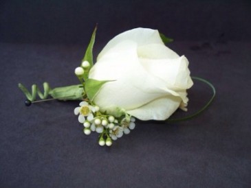 White Rose Boutonniere
