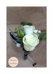 White Rose Boutonniere  