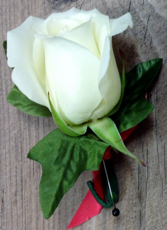 White Rose Boutonniere 