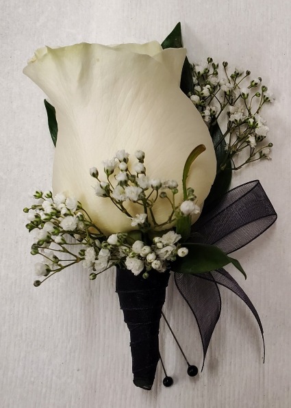 White Rose  Boutonniere