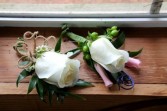 White Rose Boutonnieres Boutonnieres