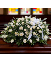 White Rose  Casket Spray