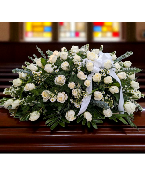 White Rose  Casket Spray