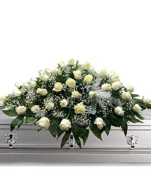 White Rose Casket Spray Casket Spray
