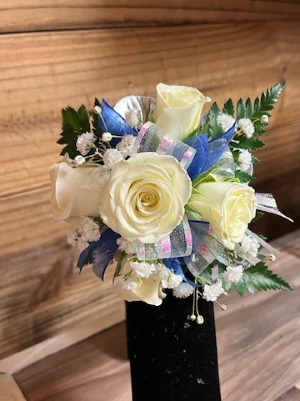 white rose corsage Corsage