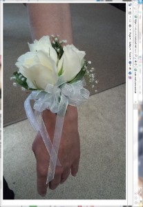 White rose corsage Corsage