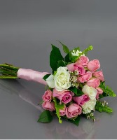 WHITE ROSE PROM BOUQUET 