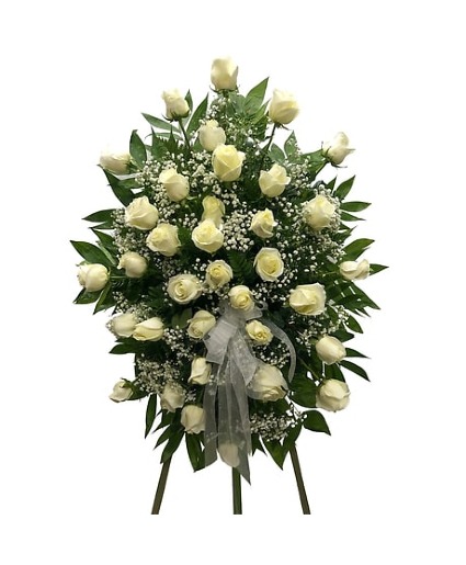 White Rose Standing Spray Standing Spray