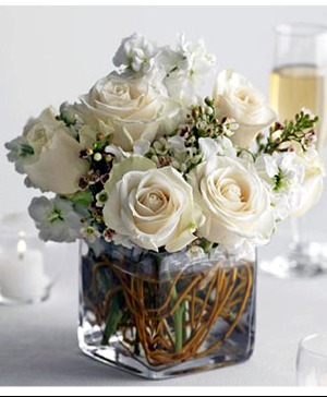 White Rose Table centerpiece
