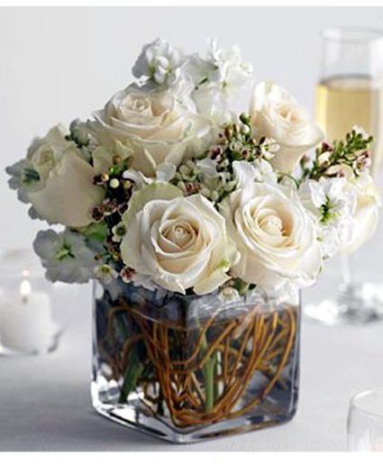 White Rose Table centerpiece