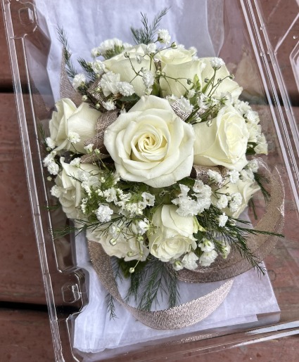 White Rose Wrist Corsage Wrist Corsage