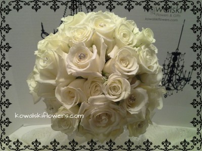 White Roses  Bridal Bouquet