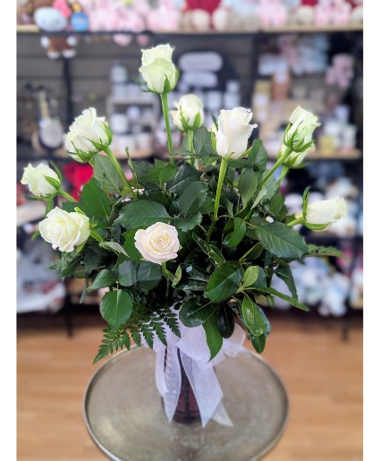 White Roses Flower Arrangement