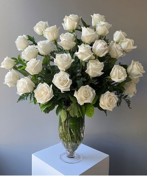 White roses in a vase  