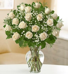 White Roses, Pure and Lovely! 12, 18, or 24 Roses. 18 Roses Shown in Gainesville, FL | PRANGE'S FLORIST