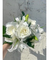 White roses & lilies  bouquet  