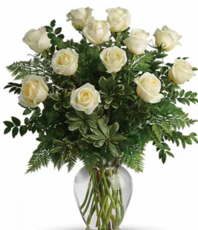 White roses Vase 