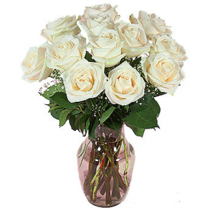 White Roses Vased Roses